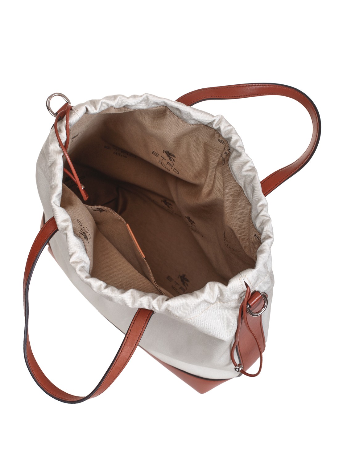 ETRO Etro borsa sacca in cotone e dettagli CortecciSiena